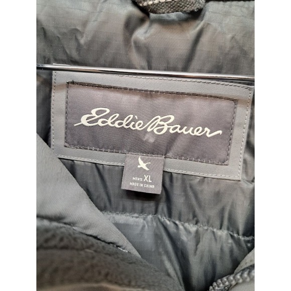 Eddie Bauer Weatheredge Jacket Down Parka Womens Size XL EB650 Gray Hooded Coat - Picture 8 of 12